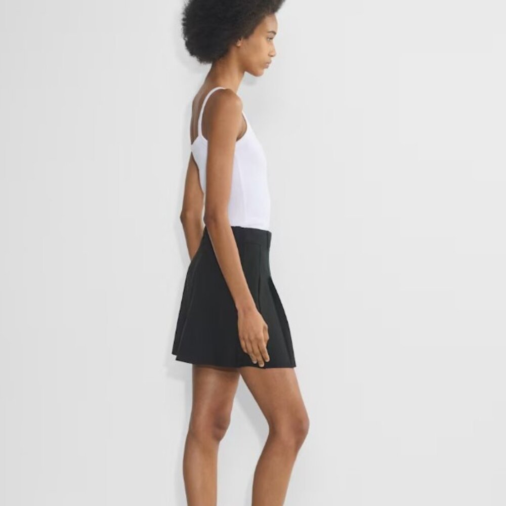 ARITZIA - Sunday Best - Black Olive Micro Pleated High-Waist mini Skirt - Size 4 - Picture 6 of 16